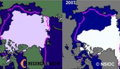 Heu pogut averiguar en quines dates s'havien produit desglaços a l'Àrtic?