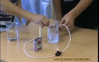 Conducció de l’electricitat en l’aigua