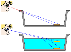 Provoquem miratges: 4 experiments sobre la refracció de la llum