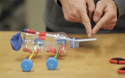 Cotxet d'aire (tercera llei de Newton)