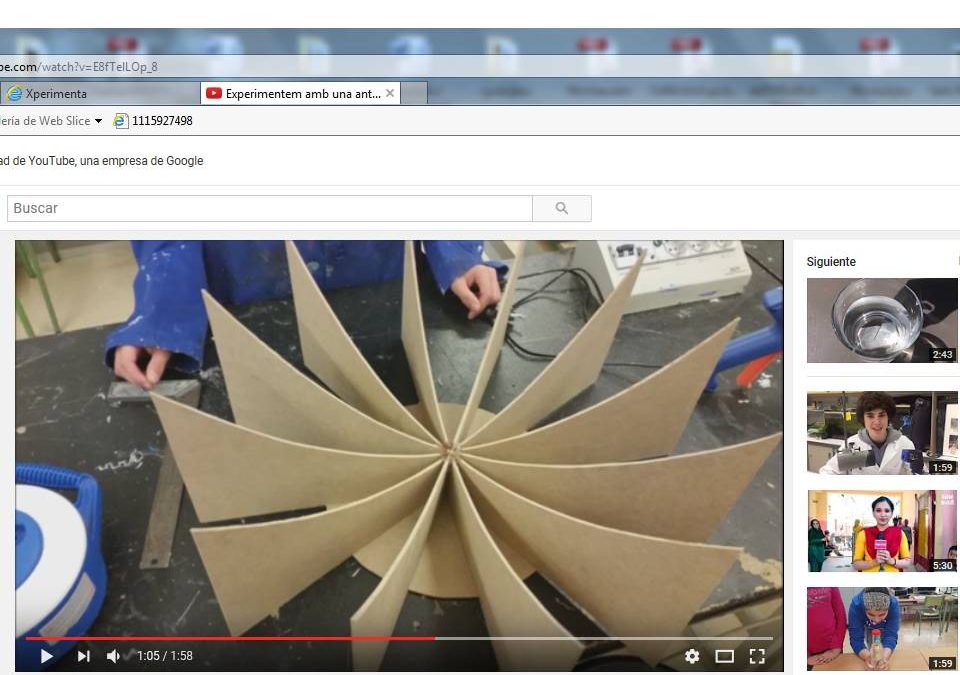 Experimentem amb una antena parabòlica