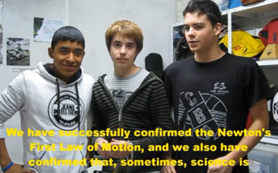 Crazy demonstration of Newton’s First Law of Motion